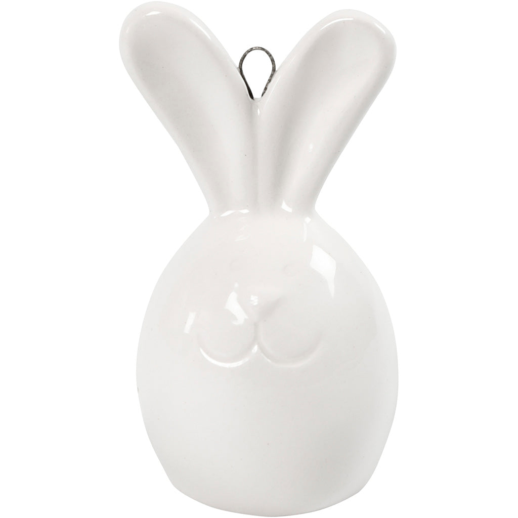 Lapin Creativ company, h : 6,7 cm, d 3,6 cm, blanc, 3 pièces 1 boîte