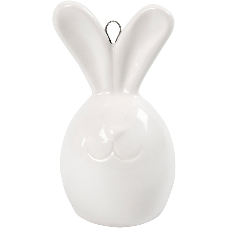 Lapin Creativ company, h : 6,7 cm, d 3,6 cm, blanc, 3 pièces 1 boîte