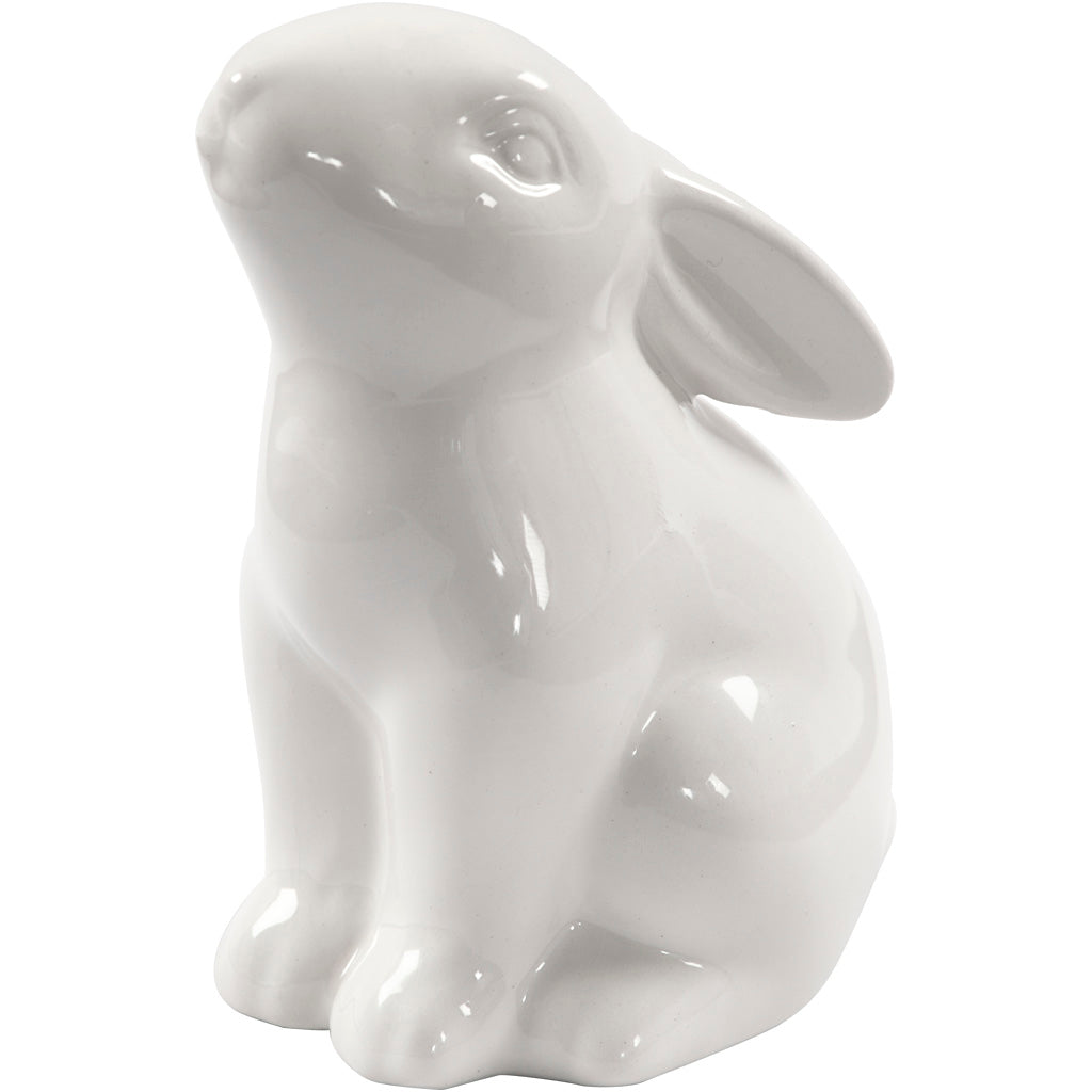 Lapin Creativ company, h: 9 cm, d 5,5 cm, blanc, 12 pièces 1 boîte