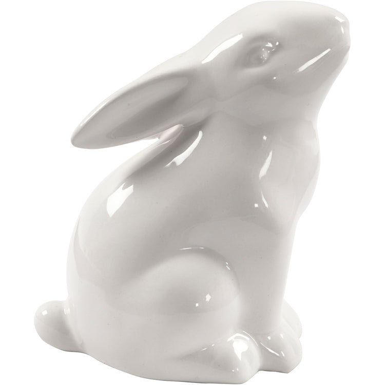 Lapin Creativ company, h: 9 cm, d 5,5 cm, blanc, 12 pièces 1 boîte