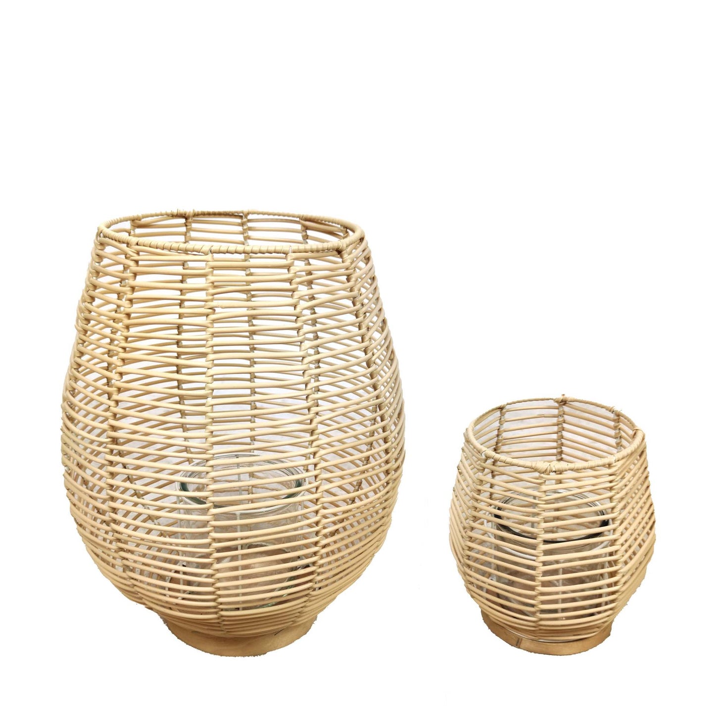 Dijk natural collections lanterne rotin ø32x39cm lot de 2