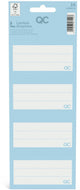 Etiquettes scolaires autocollantes couleur Qc bleu - lot de 16 pièces