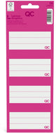 Etiquettes scolaires autocollantes couleur Qc fuchsia - lot de 16 pièces