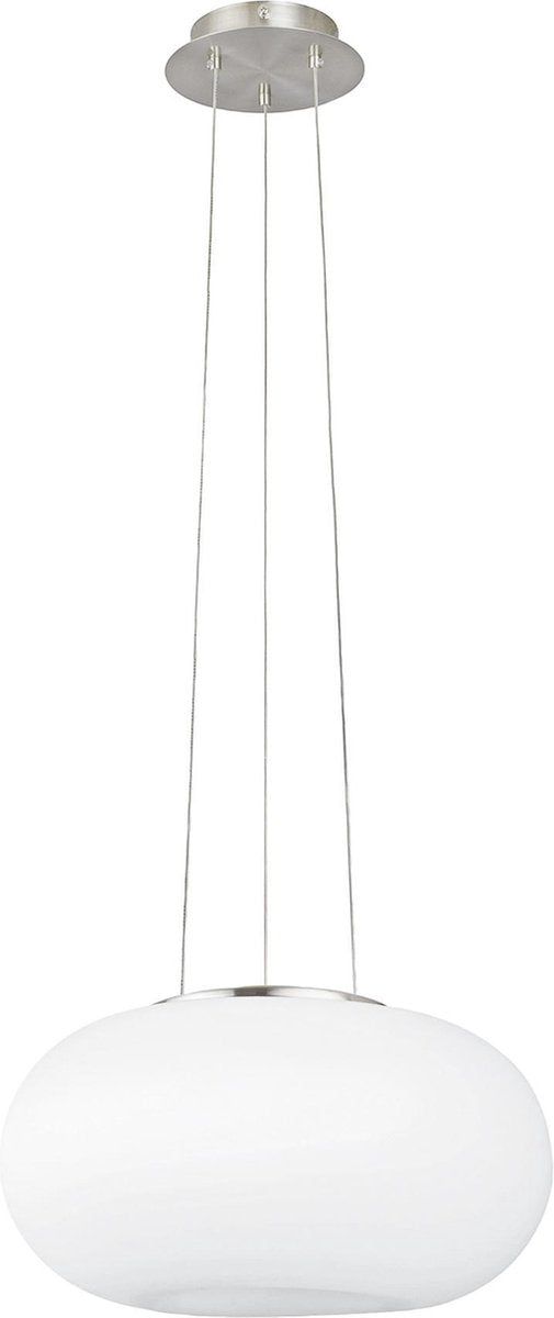 Eglo optica - suspension - 2 lumières - ø350mm. - nickel mat - blanc