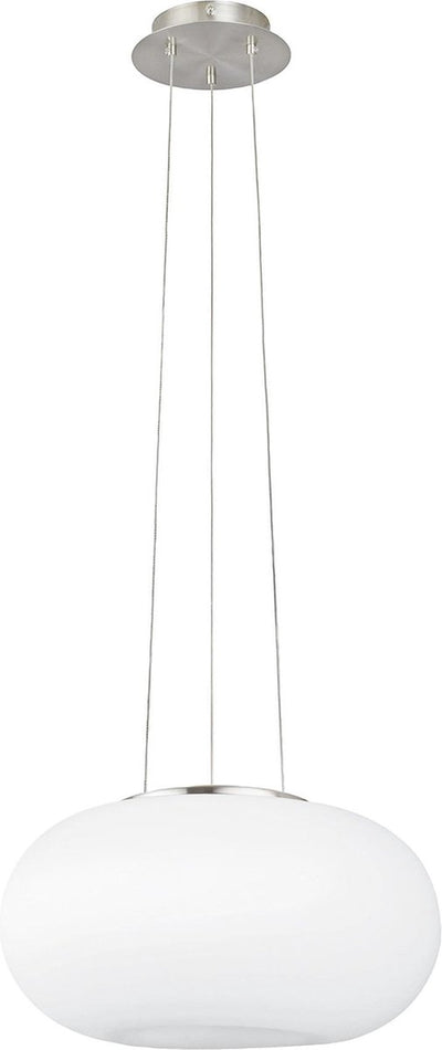 Eglo optica - suspension - 2 lumières - ø350mm. - nickel mat - blanc