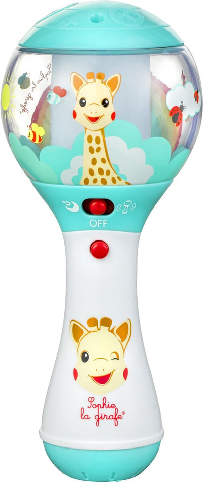 Hochet shake shake Sophie la girafe - hochet musical - jouet bébé - électrique - avec détecteur de mouvement - à partir de 3 mois - 16,4x6,9x6,9 cm