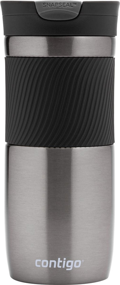 Contigo byron snapseal tasse thermos - bronze à canon - tasse isotherme en acier inoxydable, tasse à café à emporter, étanche, garde au chaud jusqu'à 7 heures, couvercle sans BPA lavable au lave-vaisselle, 470 ml