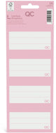 Etiquettes scolaires autocollantes couleur Qc rose - lot de 16 pièces