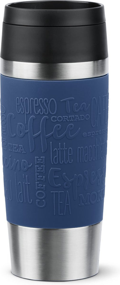 Tefal travel mug classic n2020310 - bouteille thermos - 360 ml - bleu foncé - isolant - anti-fuite