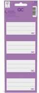 Etiquettes scolaires autocollantes couleur Qc violet - lot de 16 pièces