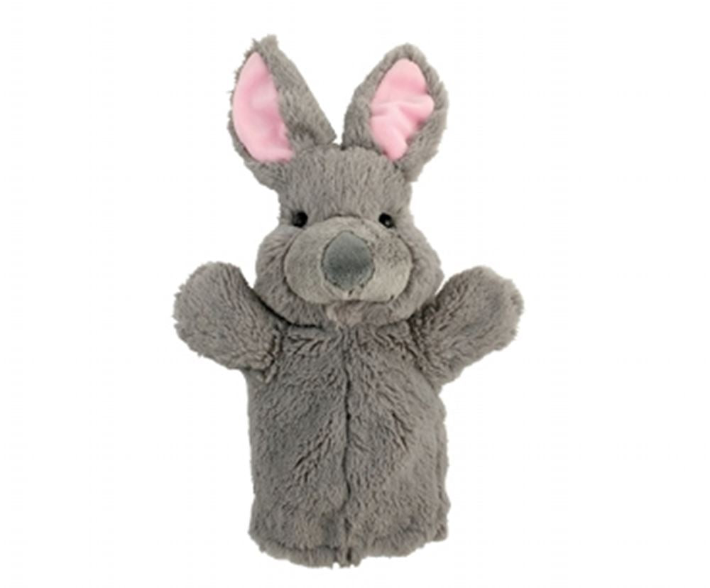 Lapin marionnette à main. 25 cm