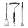 Interbosch flamecraft ensemble d'outils pour barbecue 3 pièces en acier inoxydable noir