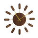 Natural collections horloge métal ø60x4cm marron