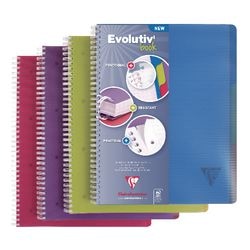 Cahier à spirale 329755 pp a5+ 16x21cm carreaux assortis