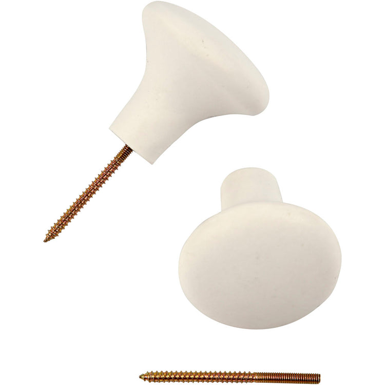 Crochet Creativ company, h : 5,1 cm, d 5,4 cm, blanc, 4 pièces 1 boîte