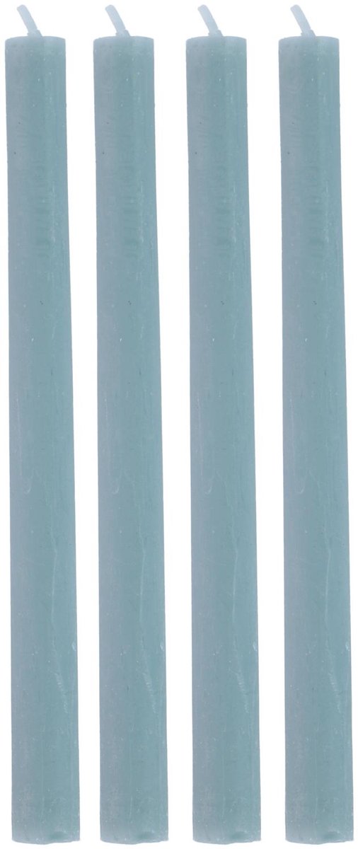Arti casa bougies de table lot de 4 - 7 heures de combustion - bougies de table - bleu clair