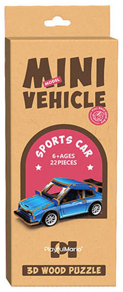 Kit de construction en bois Voiture de sport 3D