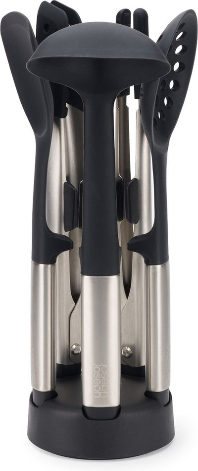 Joseph joseph - ustensiles de cuisine elevate fusion avec support 6 pièces - plastique - argent