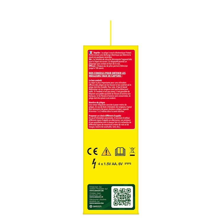 Pro-tect 1076861 - piège à souris électronique 1ère protection maison | 1 pièce