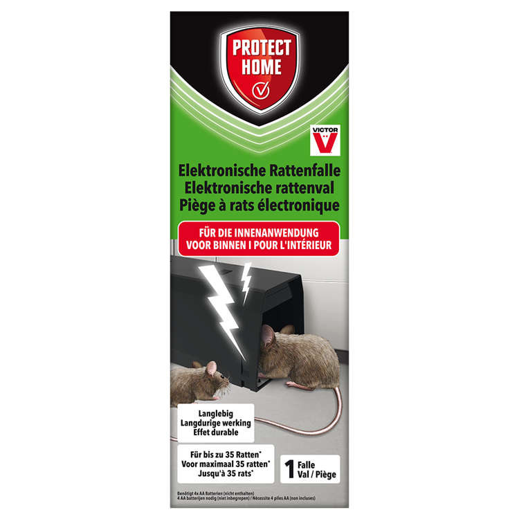 Pro-tect 1076862 - piège à rats électronique 1ère protection maison | 1 pièce