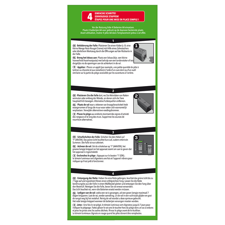 Pro-tect 1076862 - piège à rats électronique 1ère protection maison | 1 pièce