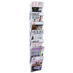 Abi porte-brochure mural alba 7x a4 25x112x13cm gris