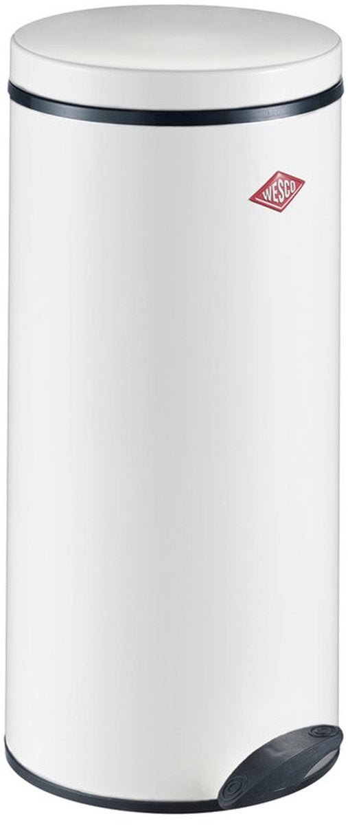 Poubelle Wesco gastro 127 | poubelle à pédale | 22 litres | métal - blanc | poubelle - fabriquée en Allemagne