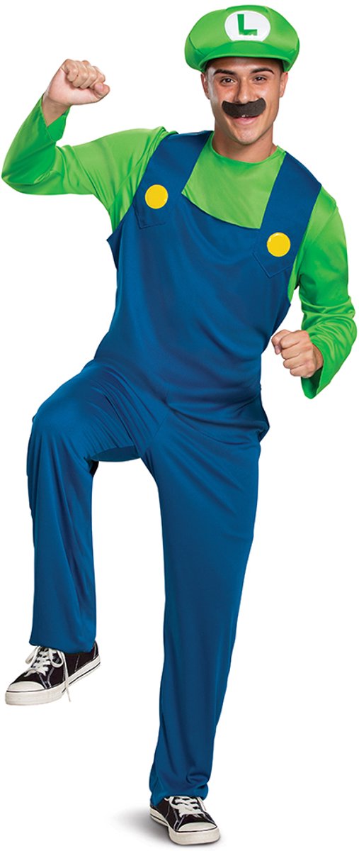 Disguise Nintendo Super Mario Brothers Luigi Costume classique - XL - Bleu Vert