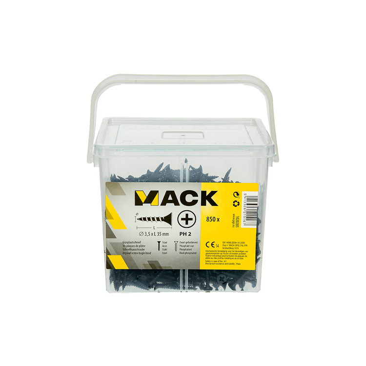 Mack 1020285 - boîte vis pour plaques de plâtre 3,5 x 35 mm 850 pcs | 6 pièces