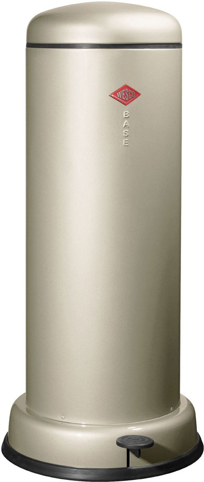 Wesco grande poubelle baseboy avec fermeture en douceur | 30 litres | métal - maillechort | poubelle à pédale