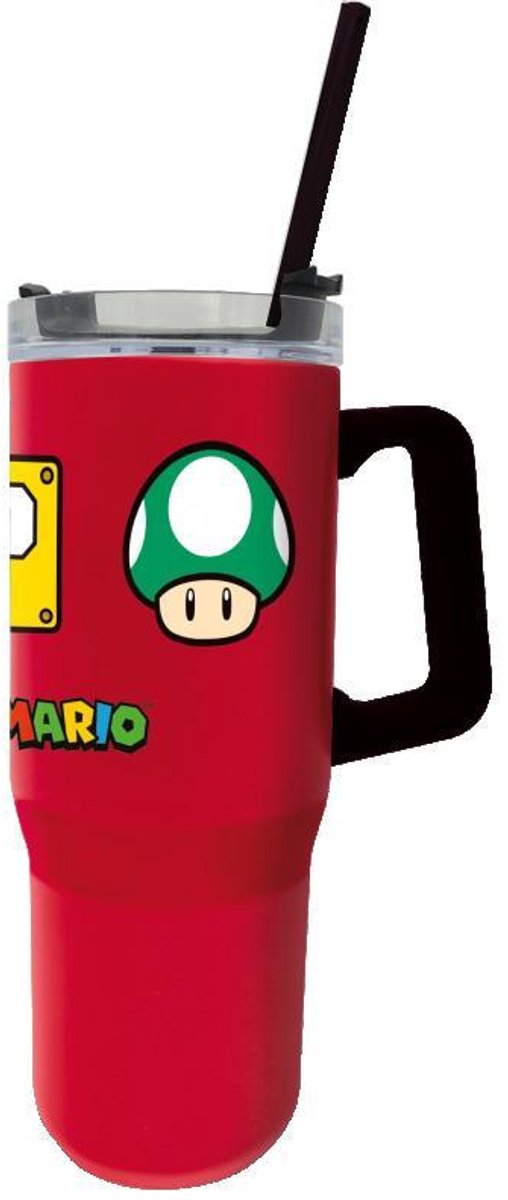 Tasse de randonneur xxl en acier inoxydable isolée Mario Bross