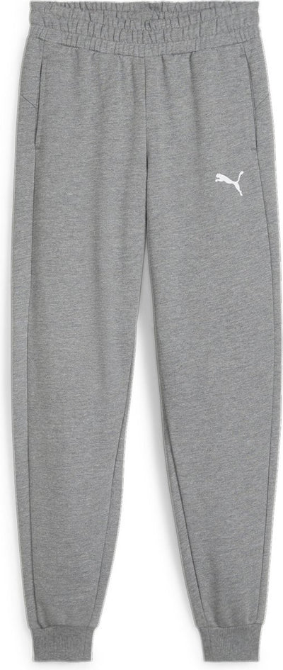 Puma teamgoal casuals pants jr pantalons de sport pour garçons - gris moyen chiné- blanc