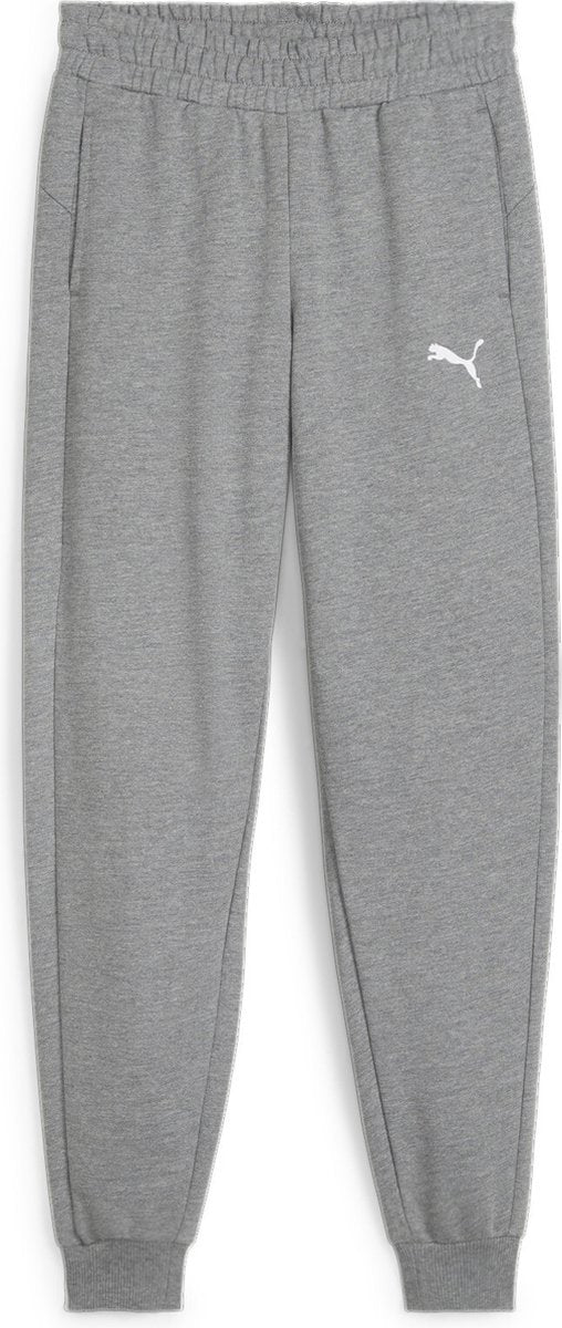 Puma teamgoal casuals pants jr pantalons de sport pour garçons - gris moyen chiné- blanc