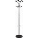 Porte-manteau Abi chrome alba bois plastique base robuste porte-parapluie