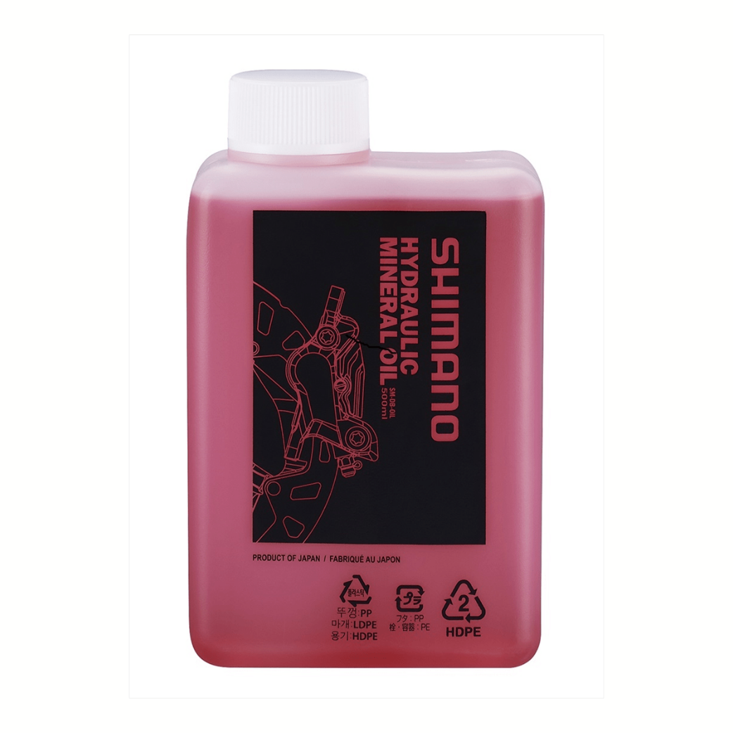 Huile minérale hydraulique Shimano. Full 500 ml (package suspendu)