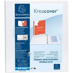 Classeur de présentation blanc 2 anneaux 40 mm 400 feuilles largeur dos 6,3 cm