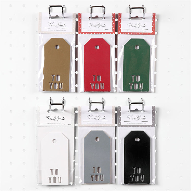 Étiquettes cadeaux Vivi Gade, à vous, format 5x10 cm, 300 g, boîte 6x10 1 boîte