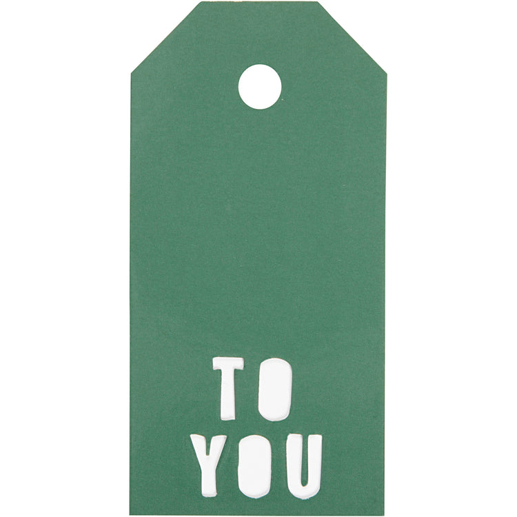 Étiquettes cadeaux Vivi Gade, à vous, dim. 5x10 cm, 300 g, vert, 15 pièces 1 boîte