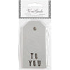 Étiquettes cadeaux Vivi Gade, à vous, dim. 5x10 cm, 300 g, argent, 15 pièces 1 boîte