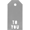 Étiquettes cadeaux Vivi Gade, à vous, dim. 5x10 cm, 300 g, argent, 15 pièces 1 boîte
