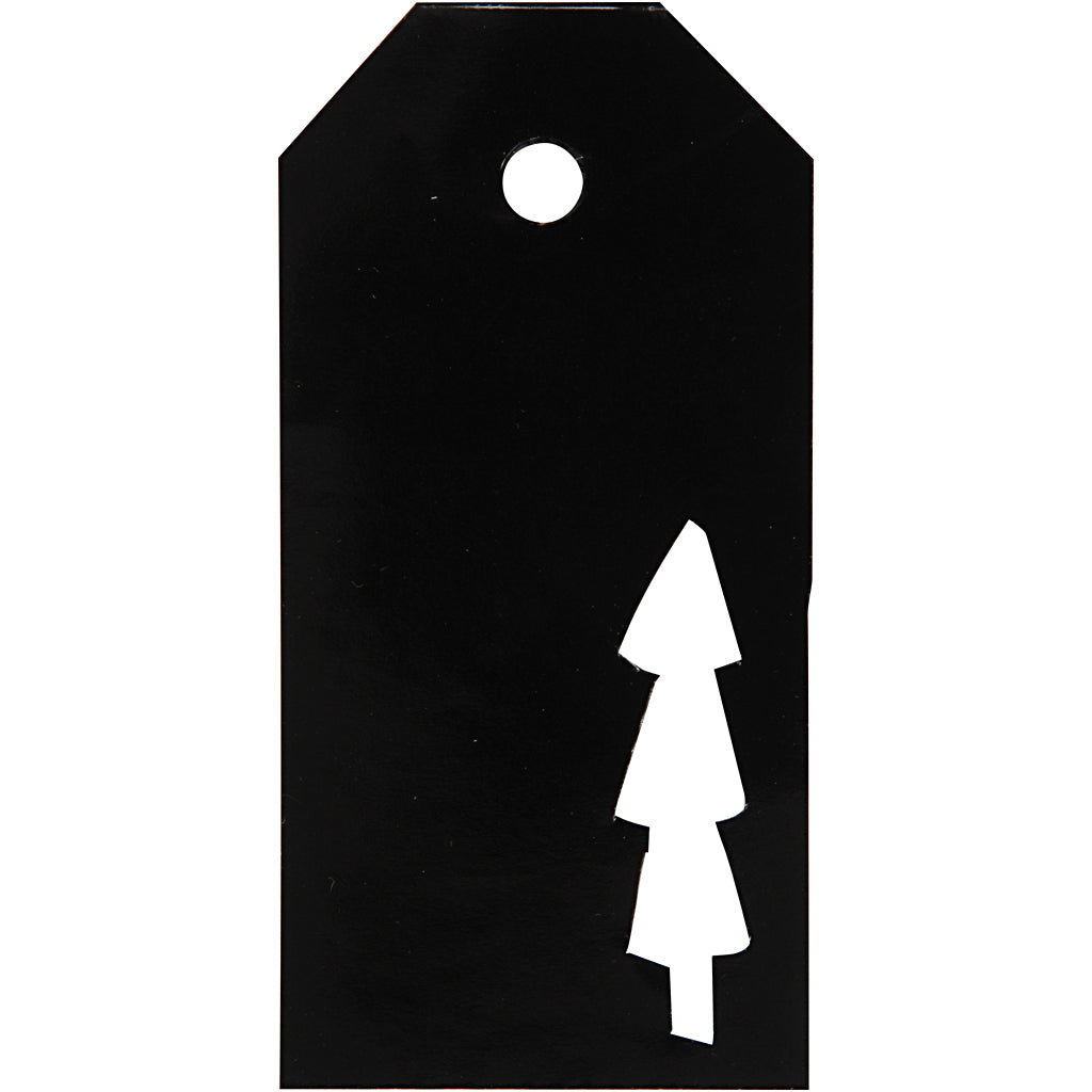 Étiquettes cadeaux Vivi Gade, format 5x10 cm, 300 g, noir, 15 pièces 1 boîte