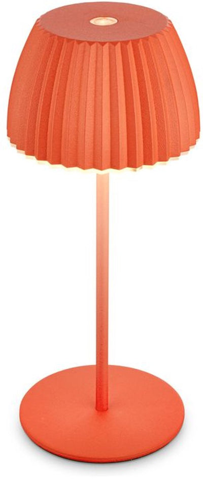 B.k.licht briloner champ mini - mini lampe de table rechargeable - lampe sans fil - dimmable au toucher - pour l'intérieur et l'extérieur - lauréat du prix du design allemand 2025 - orange - ø8,5 x 20cm