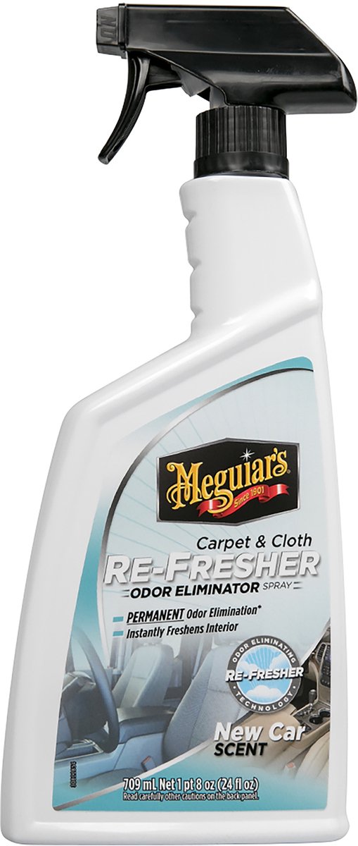 Meguiar's Meguiar's Refresher pour tissus de tapis 710 ml - Dissolvant d'odeurs de voiture - Pour le rembourrage de tapis - Rafraîchissement intérieur longue durée
