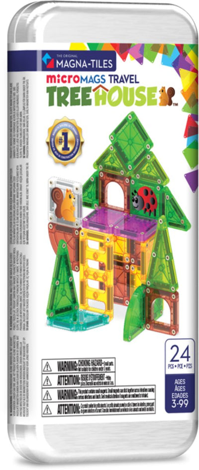 Tuiles Magna | coffret de voyage micro mags cabane dans les arbres 24 pièces