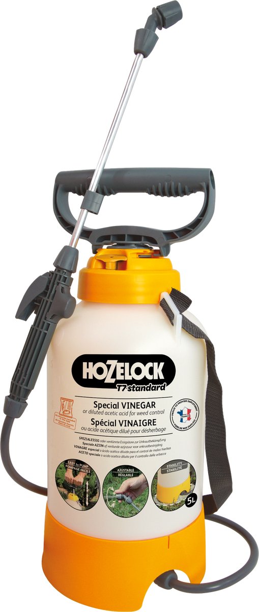 Pulvérisateur à pression de vinaigre Hozelock T7 - à utiliser avec du vinaigre