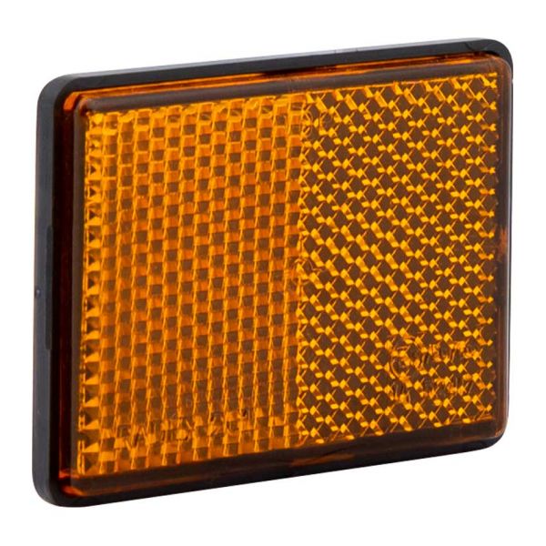 Rectangle du réflecteur Slice orange 62 x 45 mm.