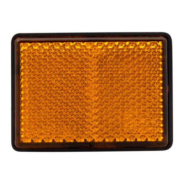 Rectangle du réflecteur Slice orange 62 x 45 mm.