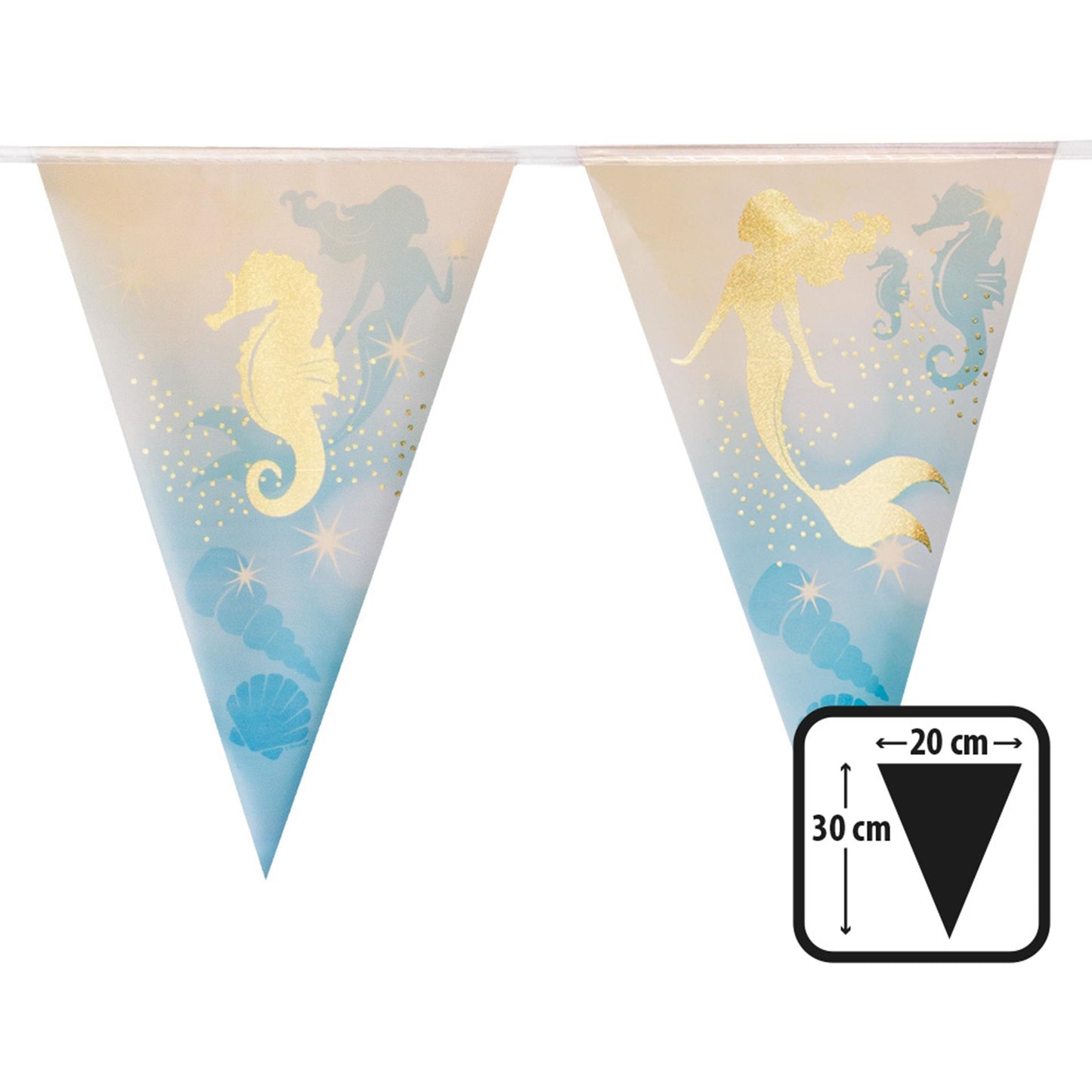 Boland drapeau ligne sirène feuille 4m 30x20cm