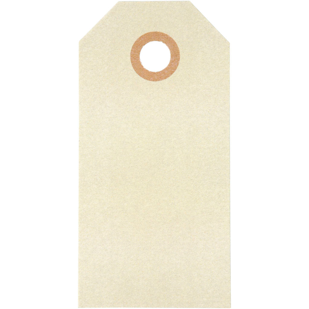 Creativ Company Manilla Labels, DIM 4x8 cm, 250 gr, crème, 1000 pièces 1 boîte