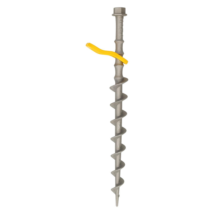 Jeu complet de chevilles à vis Alu-camp 31 cm (jeu de 4) - comprenant pièce d'adaptation et clé